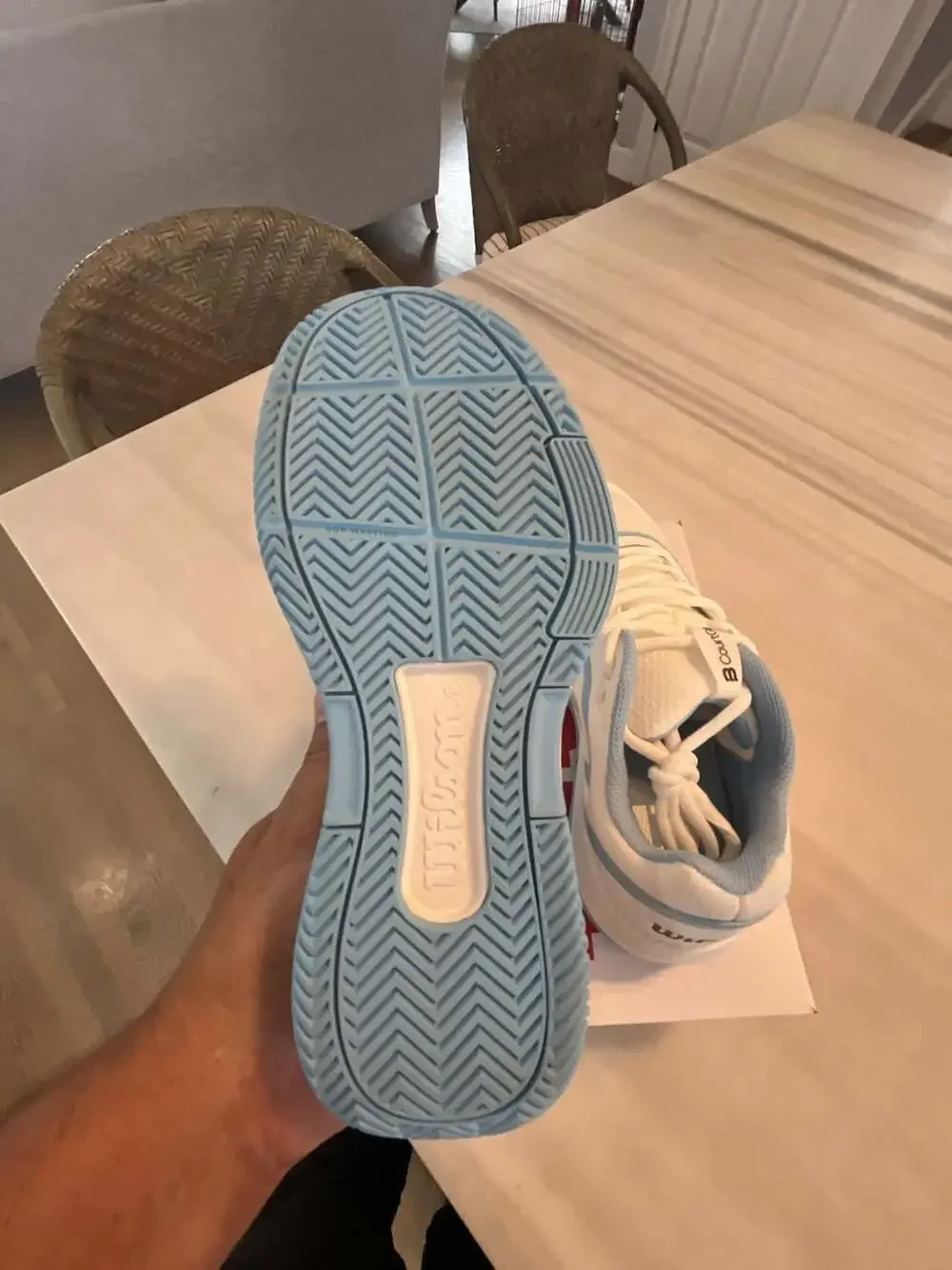 Wilson CourtGlide Women's Tennis Shoes White Airy Blue 6.5